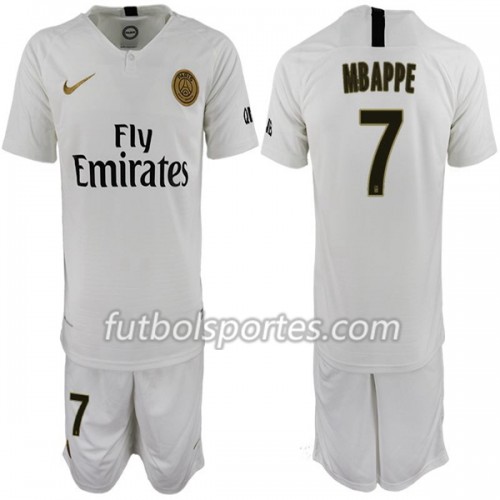 Camisetas Paris Saint Germain Mbappe 7 Niño Segunda Equipacion 2018/2019