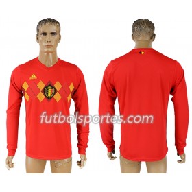 Camisetas Bélgica Primera Equipacion Mundial 2018 Manga Larga