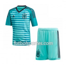 Camisetas España Portero Niño Primera Equipacion Mundial 2018