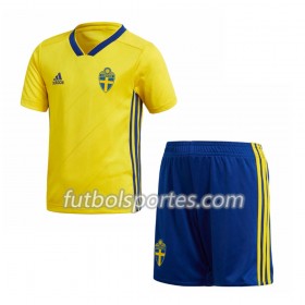 Camisetas Suecia Niño Primera Equipacion Mundial 2018