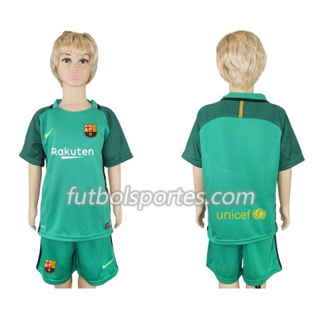Camisetas FC Barcelona Portero Niño Primera Equipacion 2017/2018