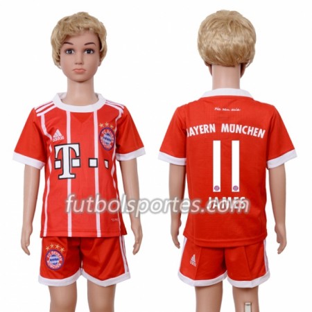 Camisetas Bayern de Múnich James Rodriguez 11 Niño Primera Equipacion 2018