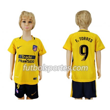 Camisetas Atlético Madrid Fernando Torres 9 Niño Segunda Equipacion 2018