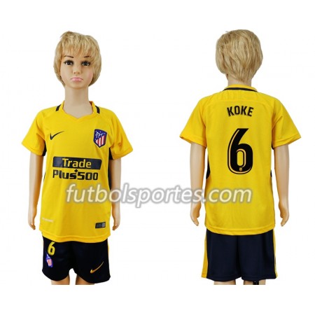 Camisetas Atlético Madrid Koke 6 Niño Segunda Equipacion 2018