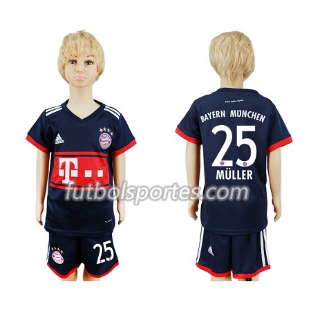 Camisetas Bayern de Múnich Thomas Muller 25 Niño Segunda Equipacion 2018
